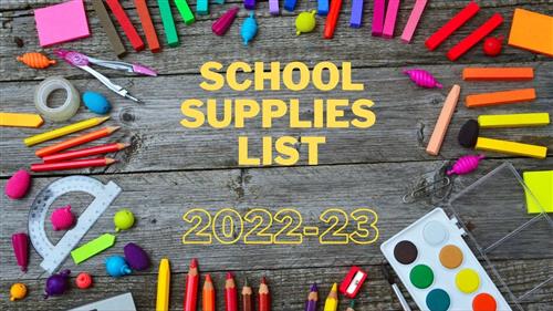 School Supply List 